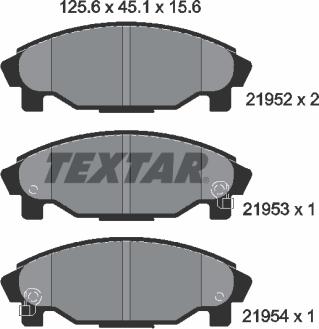 Textar 2195202 - Kit pastiglie freno, Freno a disco autozon.pro