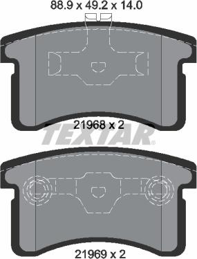 Textar 2196801 - Kit pastiglie freno, Freno a disco autozon.pro