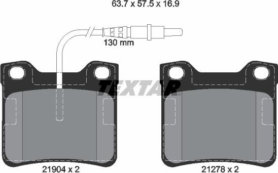 Textar 2190403 - Kit pastiglie freno, Freno a disco autozon.pro