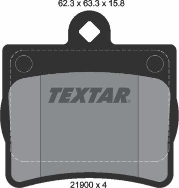 Textar 2190003 - Kit pastiglie freno, Freno a disco autozon.pro