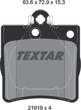 Textar 2191981 - Kit pastiglie freno, Freno a disco autozon.pro