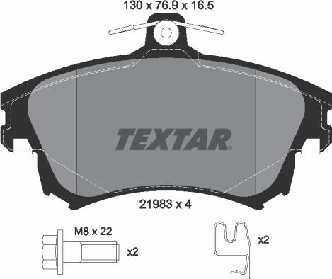 Textar 2198304 - Kit pastiglie freno, Freno a disco autozon.pro