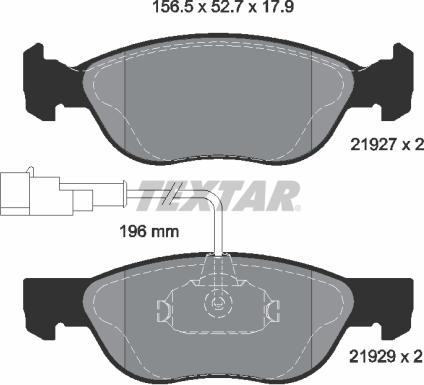 Textar 2192901 - Kit pastiglie freno, Freno a disco autozon.pro