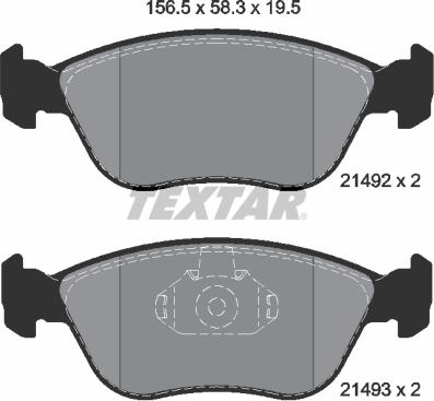 Textar 2149201 - Kit pastiglie freno, Freno a disco autozon.pro