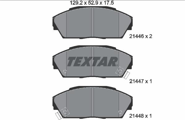 Textar 2144601 - Kit pastiglie freno, Freno a disco autozon.pro