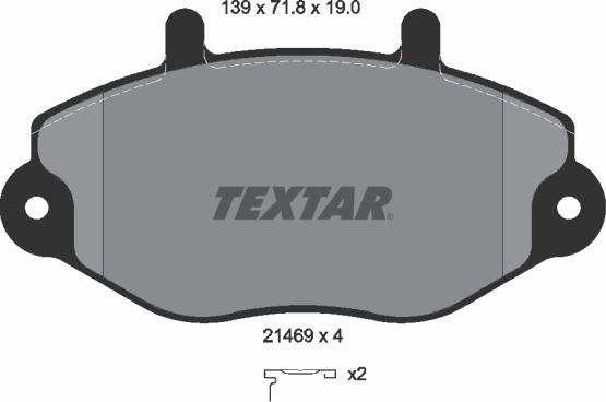 Textar 2146902 - Kit pastiglie freno, Freno a disco autozon.pro