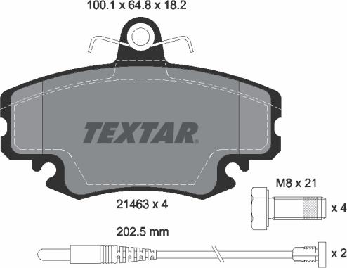 Textar 2146304 - Kit pastiglie freno, Freno a disco autozon.pro