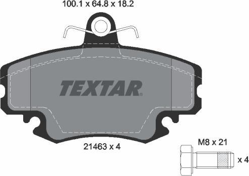 Textar 2146306 - Kit pastiglie freno, Freno a disco autozon.pro