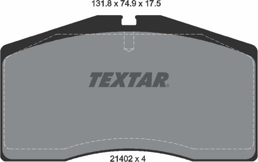 Textar 2140201 - Kit pastiglie freno, Freno a disco autozon.pro