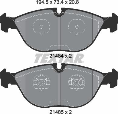 Textar 2148401 - Kit pastiglie freno, Freno a disco autozon.pro