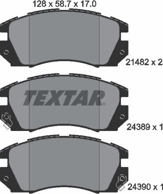 Textar 2148202 - Kit pastiglie freno, Freno a disco autozon.pro