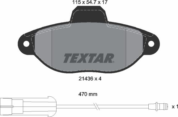 Textar 2143603 - Kit pastiglie freno, Freno a disco autozon.pro