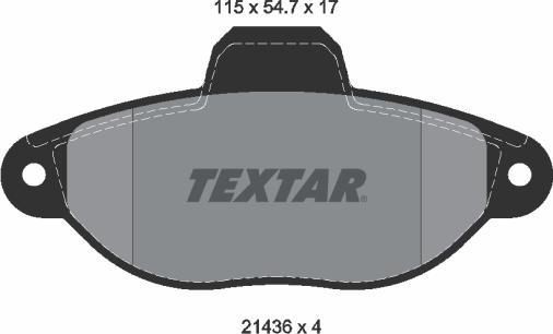 Textar 2143602 - Kit pastiglie freno, Freno a disco autozon.pro