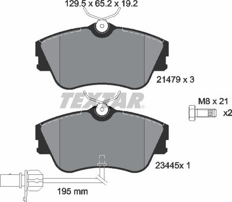 Textar 2147903 - Kit pastiglie freno, Freno a disco autozon.pro