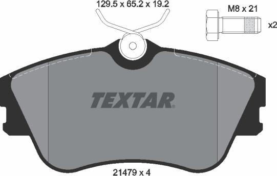 Textar 2147902 - Kit pastiglie freno, Freno a disco autozon.pro