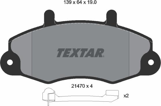 Textar 89002900 - Kit freno, Freno a disco autozon.pro