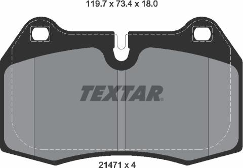 Textar 2147102 - Kit pastiglie freno, Freno a disco autozon.pro