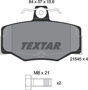 Textar 2154501 - Kit pastiglie freno, Freno a disco autozon.pro