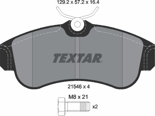 Textar 2154601 - Kit pastiglie freno, Freno a disco autozon.pro