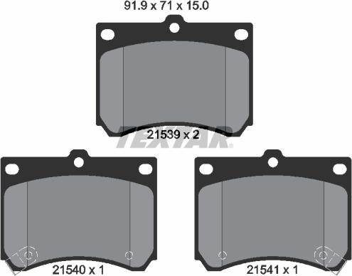 Textar 2153901 - Kit pastiglie freno, Freno a disco autozon.pro