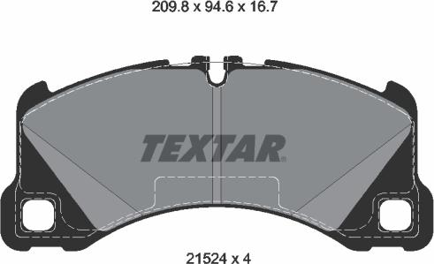 Textar 2152401 - Kit pastiglie freno, Freno a disco autozon.pro