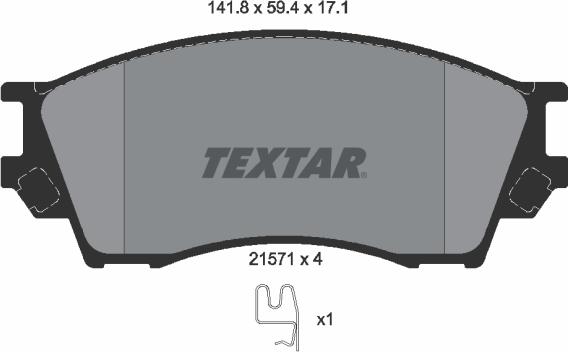 Textar 2157101 - Kit pastiglie freno, Freno a disco autozon.pro