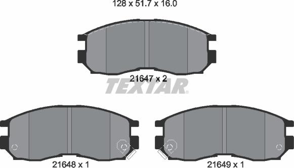 Textar 2164701 - Kit pastiglie freno, Freno a disco autozon.pro