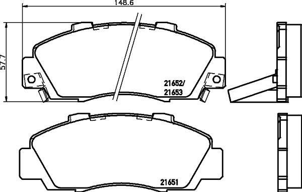 Textar 2165104 - Kit pastiglie freno, Freno a disco autozon.pro