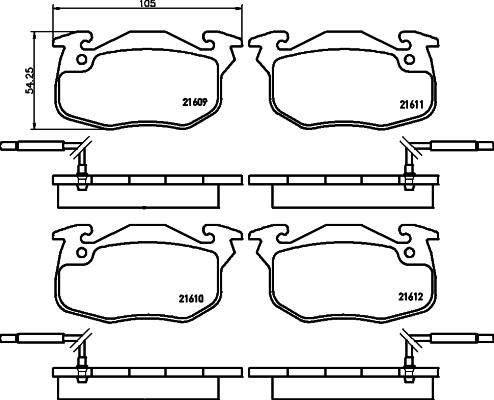 Textar 2160901 - Kit pastiglie freno, Freno a disco autozon.pro