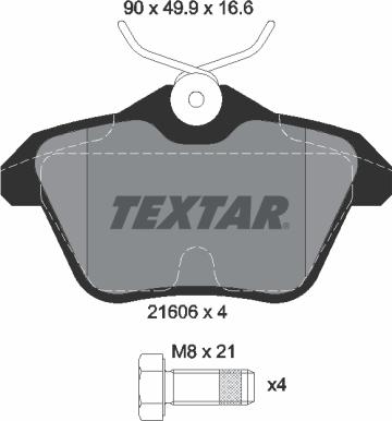 Textar 2160601 - Kit pastiglie freno, Freno a disco autozon.pro