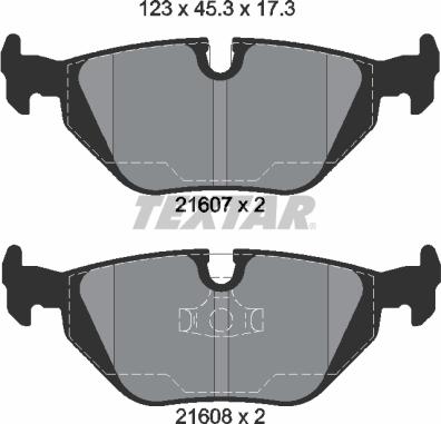 Textar 2160702 - Kit pastiglie freno, Freno a disco autozon.pro