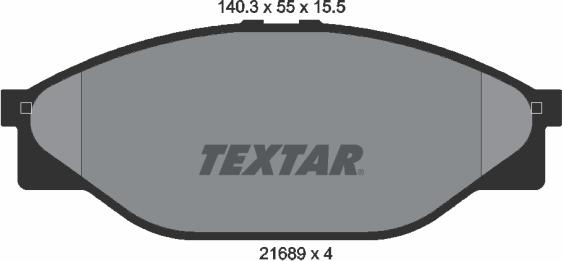 Textar 2168901 - Kit pastiglie freno, Freno a disco autozon.pro