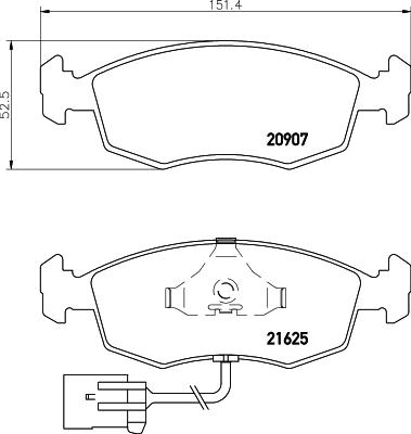 Textar 2162501 - Kit pastiglie freno, Freno a disco autozon.pro