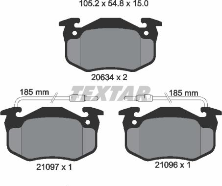 Textar 2109601 - Kit pastiglie freno, Freno a disco autozon.pro