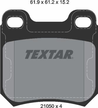 Textar 2105002 - Kit pastiglie freno, Freno a disco autozon.pro