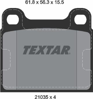 Textar 2103501 - Kit pastiglie freno, Freno a disco autozon.pro