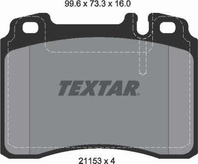 Textar 2115305 - Kit pastiglie freno, Freno a disco autozon.pro