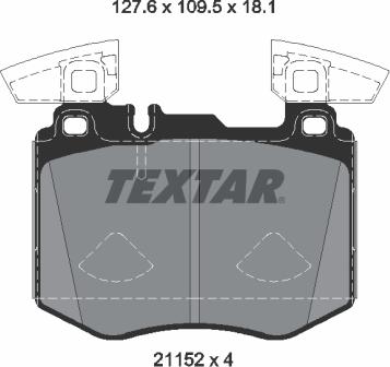 Textar 2115205 - Kit pastiglie freno, Freno a disco autozon.pro