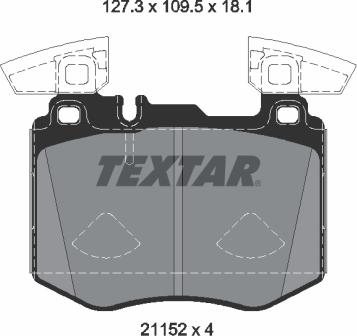 Textar 2115201 - Kit pastiglie freno, Freno a disco autozon.pro