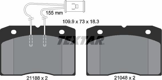 Textar 2118801 - Kit pastiglie freno, Freno a disco autozon.pro