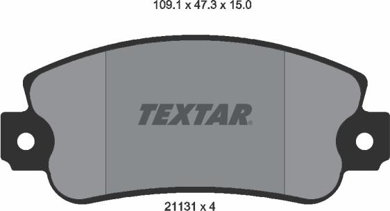 Textar 2113102 - Kit pastiglie freno, Freno a disco autozon.pro