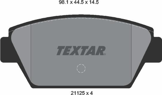 Textar 2112503 - Kit pastiglie freno, Freno a disco autozon.pro