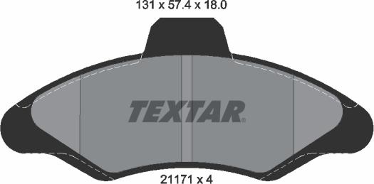 Textar 2117105 - Kit pastiglie freno, Freno a disco autozon.pro