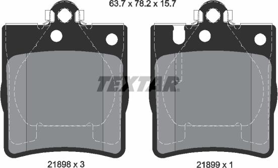 Textar 2189801 - Kit pastiglie freno, Freno a disco autozon.pro