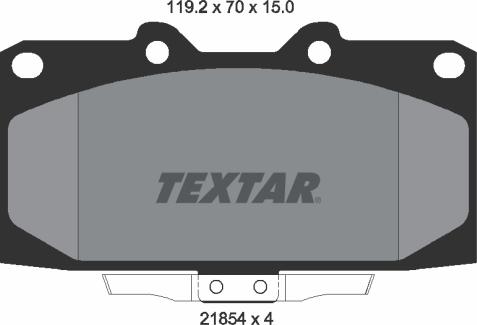 Textar 2185401 - Kit pastiglie freno, Freno a disco autozon.pro