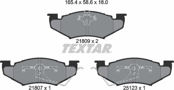 Textar 2180902 - Kit pastiglie freno, Freno a disco autozon.pro