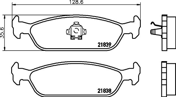 Textar 2183801 - Kit pastiglie freno, Freno a disco autozon.pro