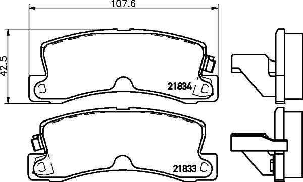 Textar 2183304 - Kit pastiglie freno, Freno a disco autozon.pro