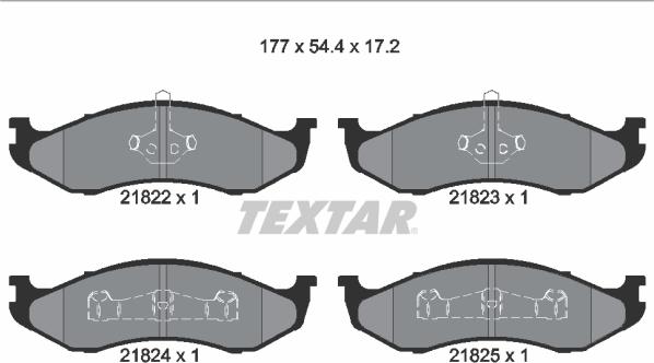 Textar 2182202 - Kit pastiglie freno, Freno a disco autozon.pro