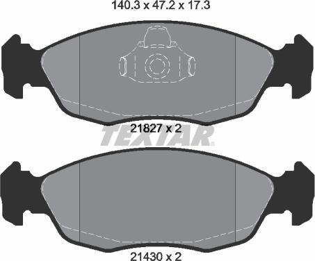 Textar 2182702 - Kit pastiglie freno, Freno a disco autozon.pro